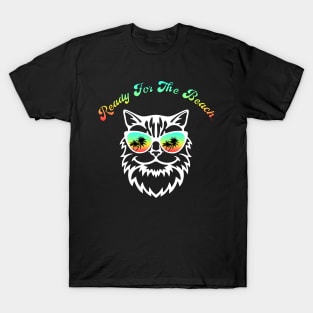 Ready For The Beach Cat With Sunglasses T-Shirt